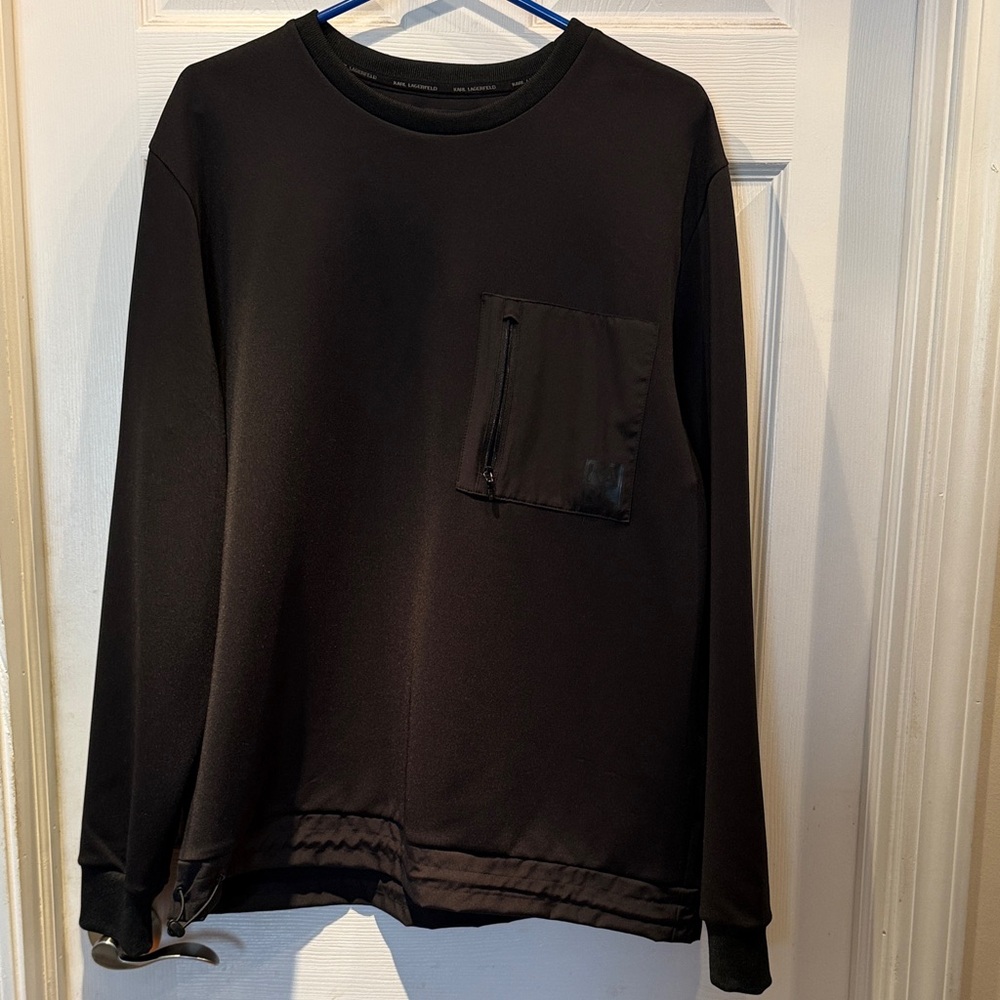 Karl Lagerfeld Black Sweatshirt with Pocket